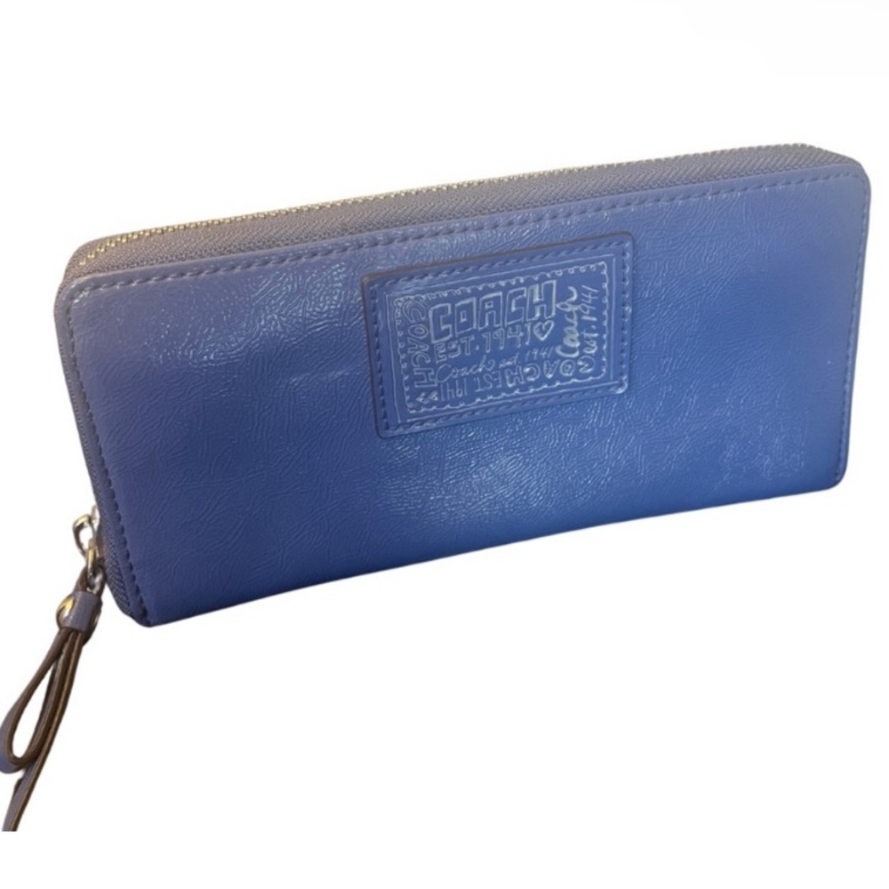 Coach Blue Leather Wallet